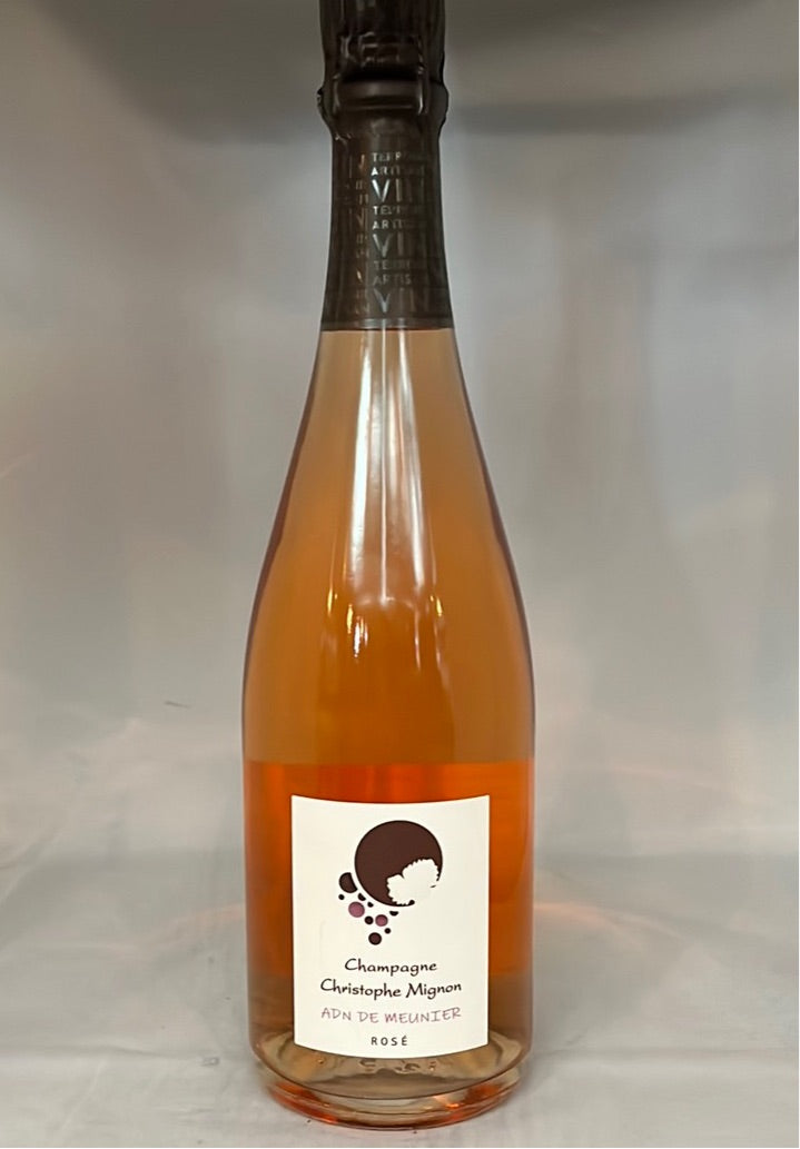 Champagne Christophe Mignon ADN de Meunier Rose Brut N.V. Sauer Grapes