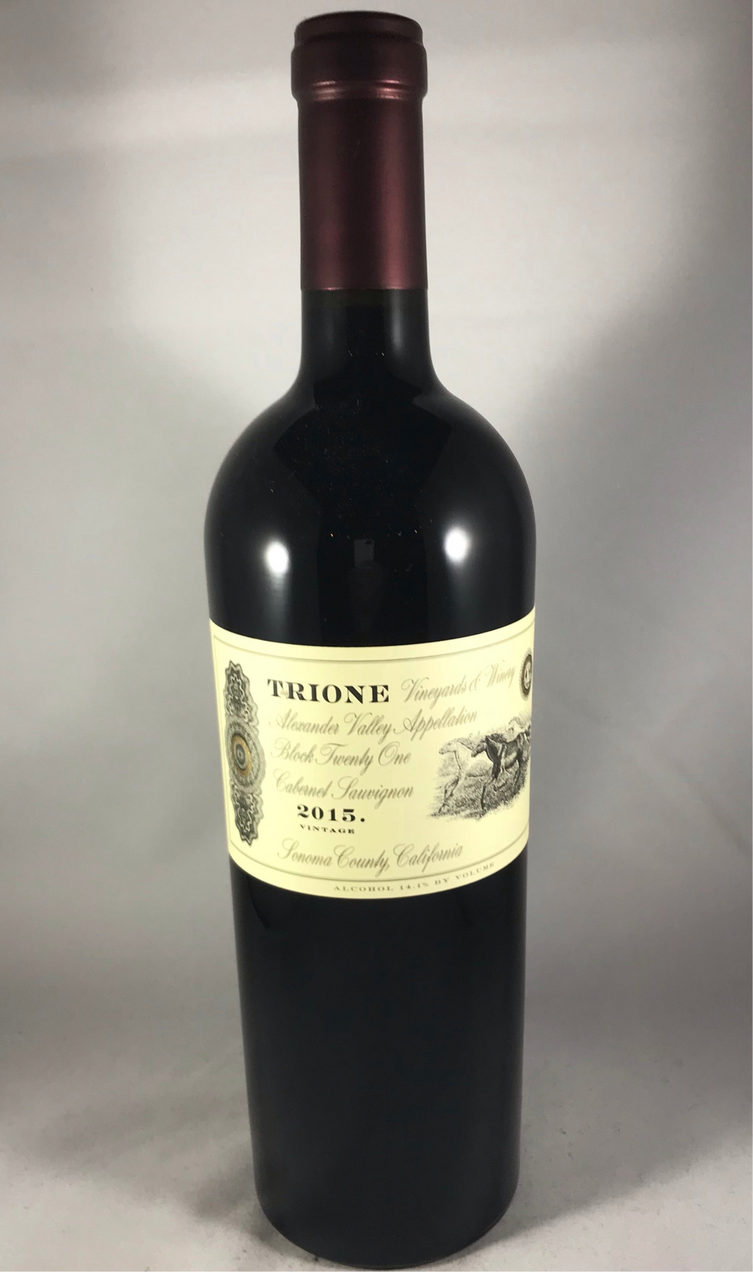Trione Vineyards Block 21 Alexander Valley Appellation Cabernet Sauvignon 2015, Sonoma County, CA