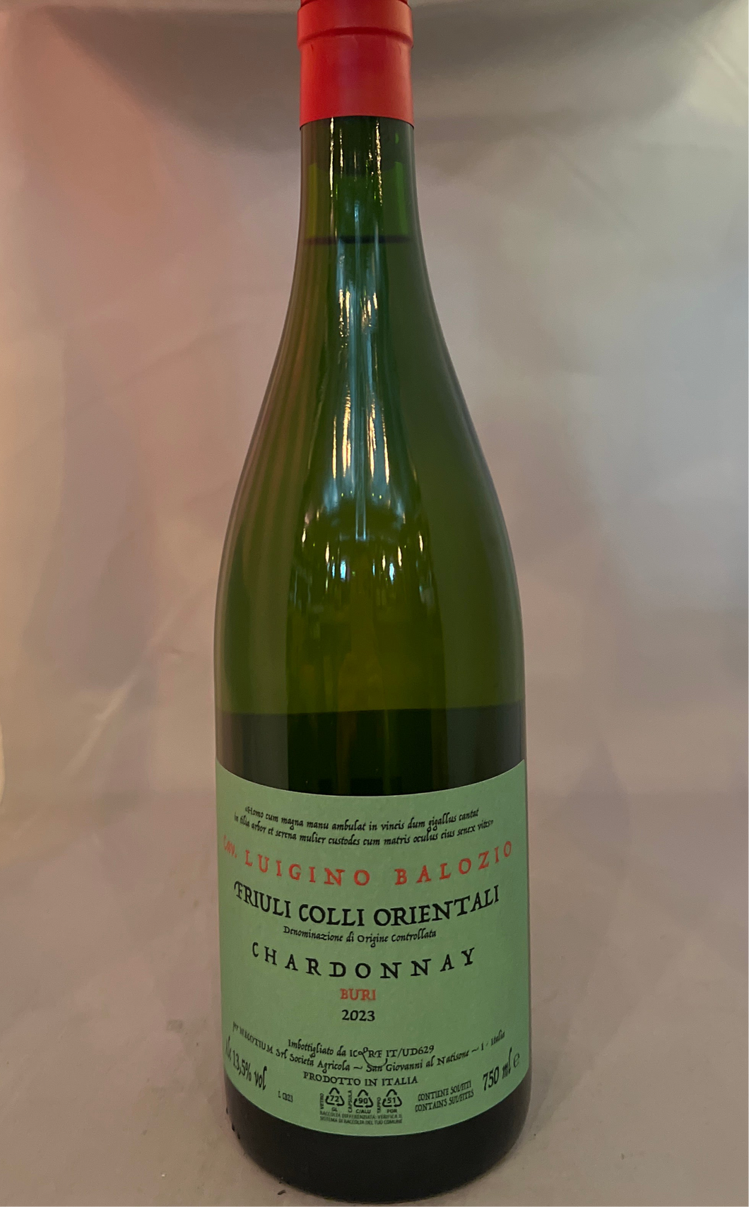 Cav. Luigino Balozio Chardonnay Buri 2023, Friuli Colli Orientali
