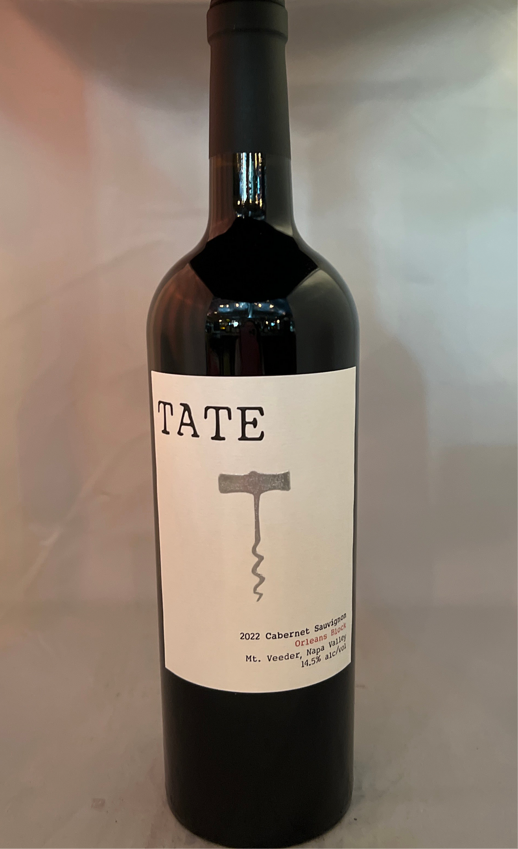 Tate Wines Orleans Block Cabernet Sauvignon Mt. Veeder 2022, Napa Valley
