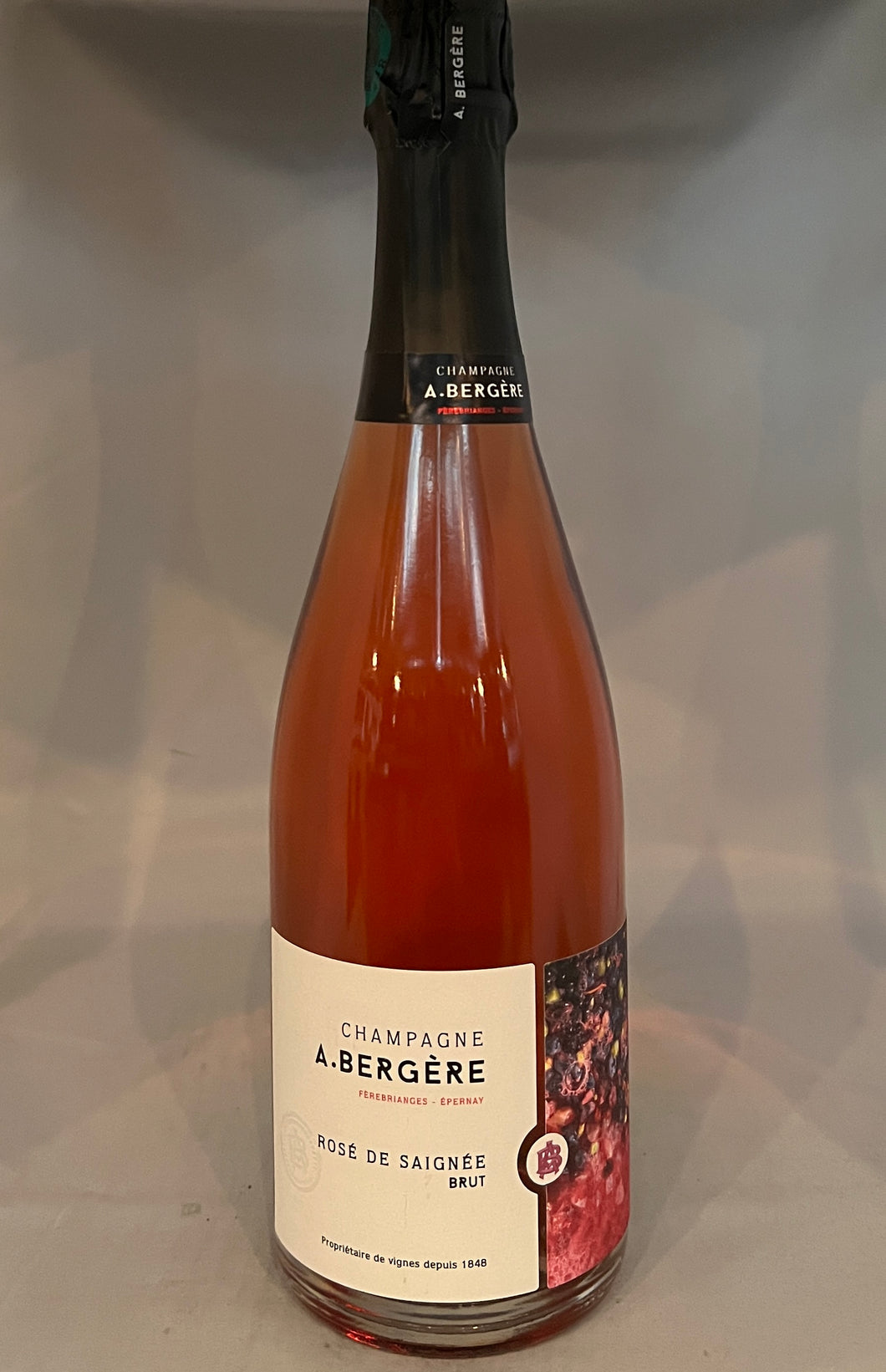 Champagne A. Bergere Rose de Saignee Brut