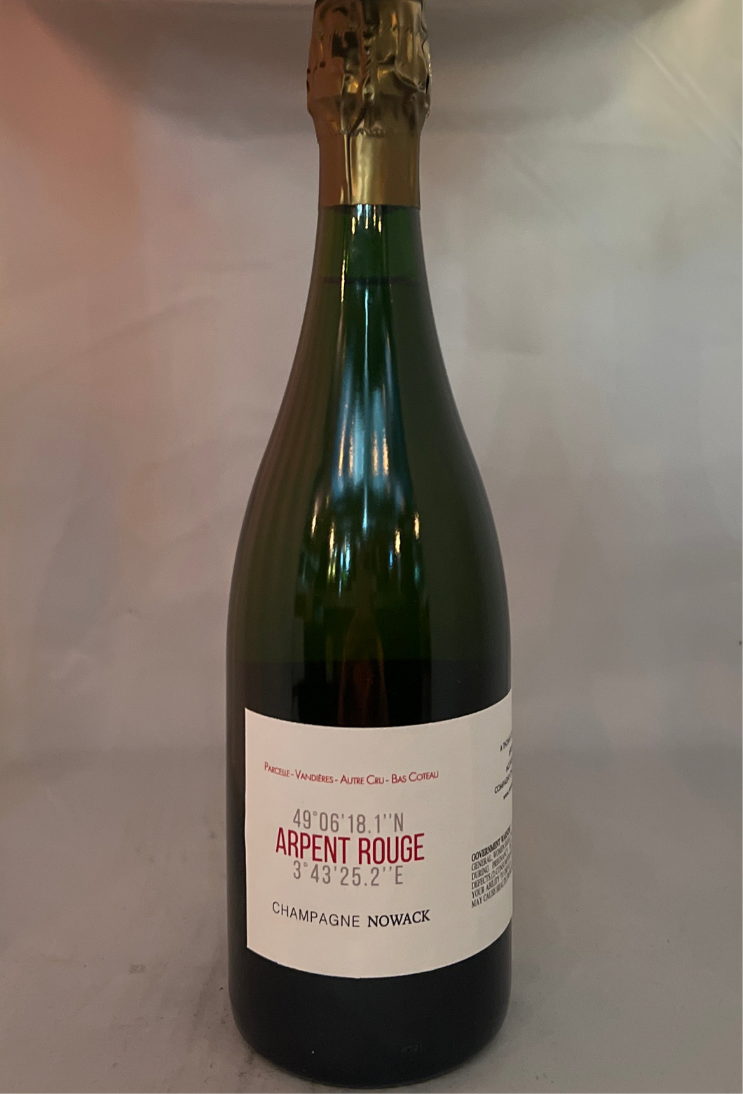 Champagne Domaine Nowack Arpent Rouge Brut Nature 2020, Vallee de Marne