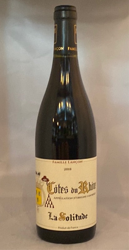 Famille Lancon Cotes du Rhone La Solitude Rouge 2018, Cotes du Rhone France