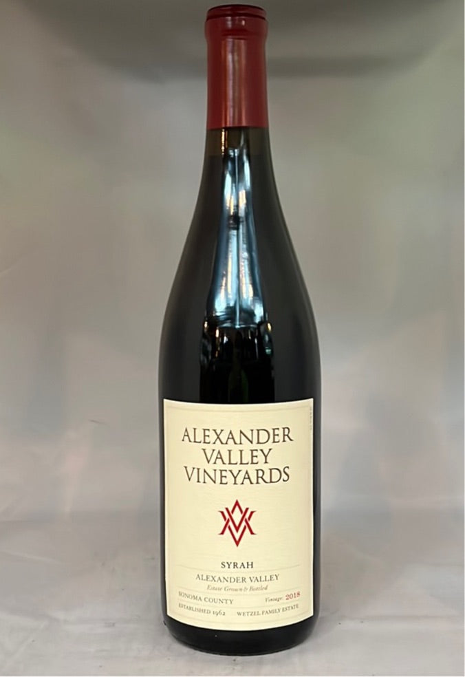 Alexander Valley Vineyards Syrah 2018, Alexander Valley