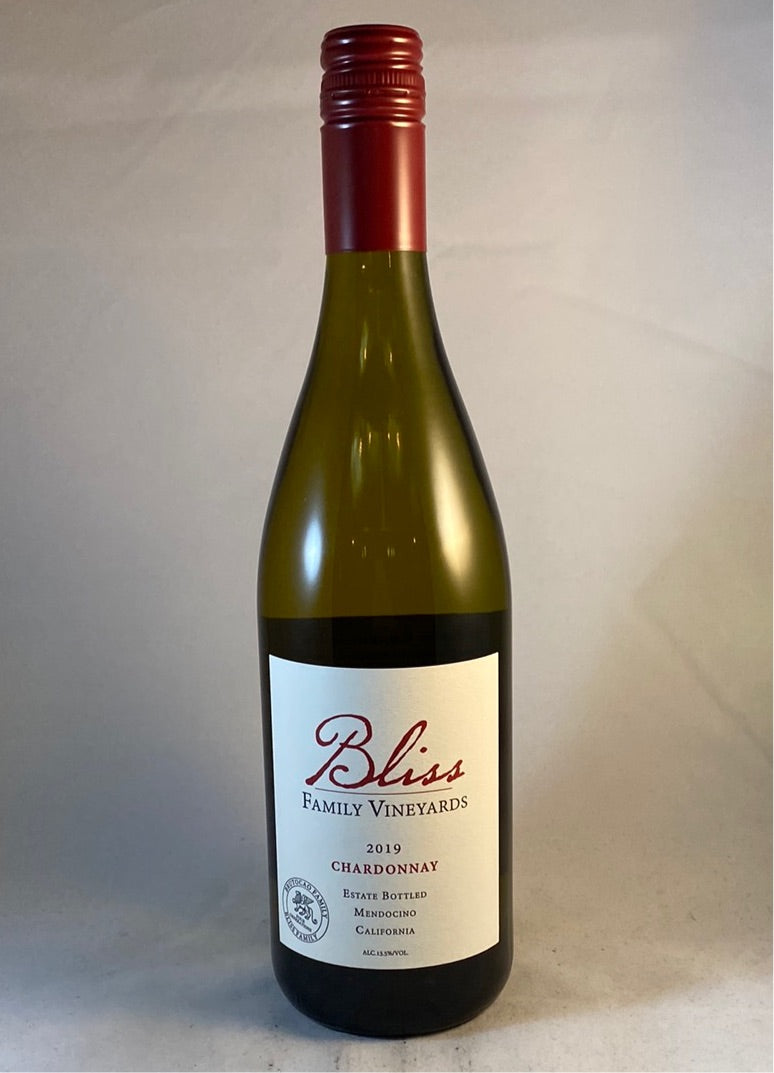 Bliss Chardonnay 2019, Mendocino County CA